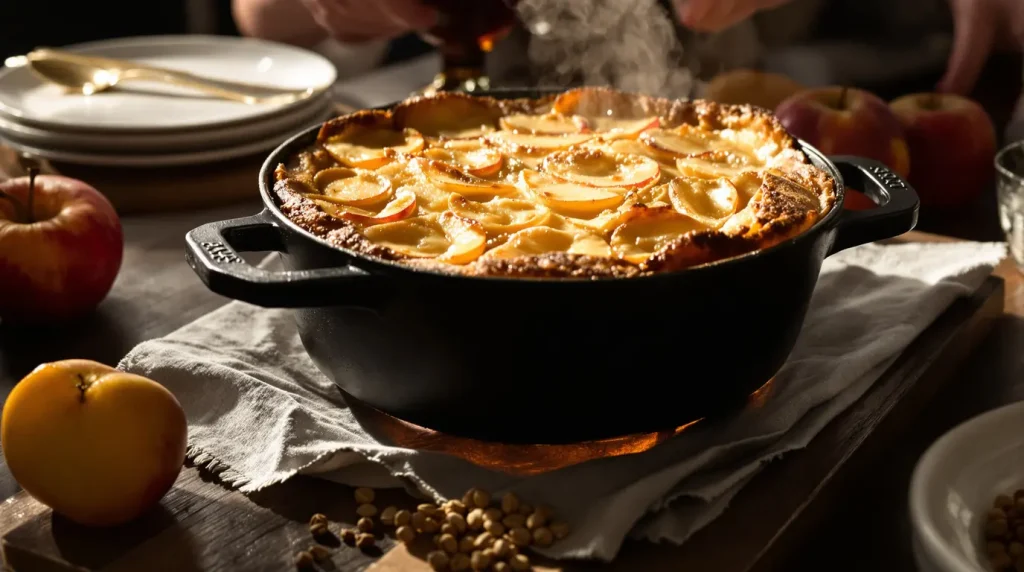 Je prépare ce gâteau aux pommes à la poêle : ultra simple, rapide, sans four et tellement réconfortant